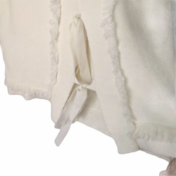 Olivia & Warren Fringed Bow Back Sweater in Small - Picture 4 of 9